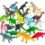 72 Pezzi Mini Giocattoli Dinosauro Set Materiale Grande Sicurezza Assortito Vinile Dinosauro Plastico Mondo Zoo Dino Dinosauro Playset Giocattoli per Ragazzi Cupcake topper Risorse Istruzione