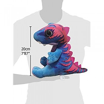 dino Dinosauro Peluche T-Rex Tiranosaurius Tirannosauri - qualità Super Soft (20cm Blu/Rosa)