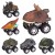 Dinosauri Giocattolo per Bambini 6 Pezzi Dinosaur Rally Toy Car Auto di Dinosauro Macchinine Regali Perfett per Bambini Ragazzo Ragazza Infanzia di 3-8 Anni