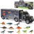 Dinosauri Macchinine Giocattolo per Bambini Camion del Trasportatore Giocattoli del Camion con 12 Mini Dinosauri Giocattoli per Bambini 3 4 5 6 7 Anni