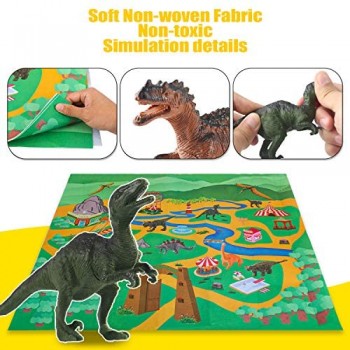 Dinosauro Giocattolo Set Educativo Realistico Dinosauri Modello con Carta Giocattoli Regalo di Compleanno per Bambini Ragazzi e Ragazze