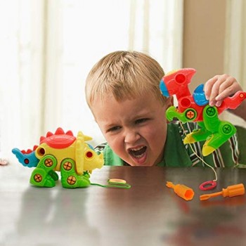 Dinosauro Kit Smontabile Giocattolo per Bambini con Trapano Giocattoli Creativi Giochi Bambini 3 4 5 Anni