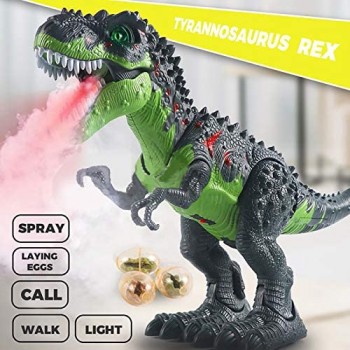 Dinosauro telecomandato giocattolo decorativo per compleanno regalo per dinosauro giocattolo telecomandato giocattolo per bambini con fiamma simulata spruzzo uova