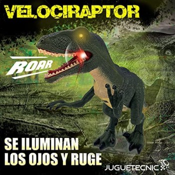 Dinosauro Telecomandato Velociraptor RC ¡Molto Realistico! (Movimento Luce e Suono)   Giocattolo Radiocomandato per Bambini | Telecomando Robot Dinosauri Giocattoli interattivi