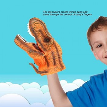 Fdit Morbida Testa di Dinosauro Burattino di Mano Roleplay di Storie - Bambini Guanto Toy Interessante(#2)