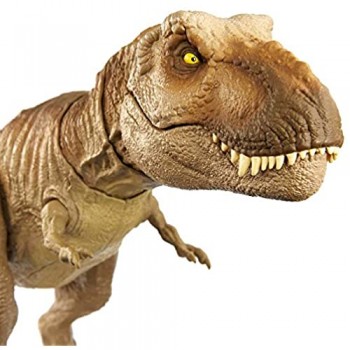 Fisher-Price- Jurassic World-T-Rex Ruggito Epico Dinosauro Snodato con Suoni e Vibrazioni Giocattolo per Bambini 4+Anni GRN70