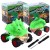 Herefun 2 Pezzi Auto di Dinosauri Giocattoli Macchinine Giocattolo per Bambini con Luce LED e Suono Realistico Auto T-Rex e Triceratopo Regalo per Festa Compleanno (Verde - 2pcs)