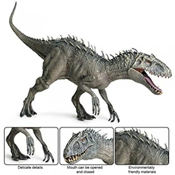 Huemny Realistico Jurassic Indominus Rex in plastica Action Figure Dinosauro a Bocca Aperta Modello Mondiale di Animali per Bambini Ragazzi e Bambini