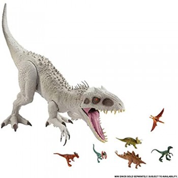 Jurassic World- Dinosauro Indominus Rex Super Colossale Giocattolo per Bambini 4+Anni GPH95