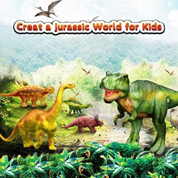 Kit Pittura Dinosauri Bambini-42 Pezzi Dinosauri Giocattolo Jurassic World Figurina-Regali per Ragazzi-Giochi Bambino-creatività Artigianale Regalo di Compleanno di Natale Fai-da-Te per 3 Ai 12 Anni
