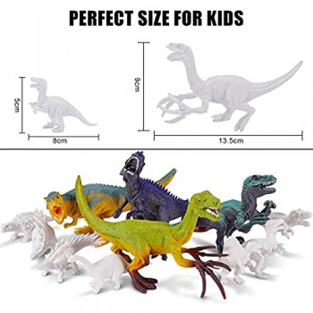 Magicfun Kit Pittura Dinosauro per Bambini 36 Pezzi Figurine Giocattoli di Dinosauro Fai-da-Te Creativo Non Tossici con T-Rex Triceratops Gioco e Regalo per Ragazzi Ragazze 3 ai 12 Anni