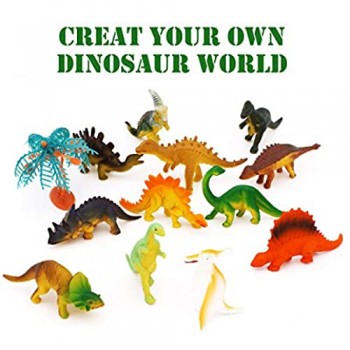 Mini Giocattoli Figura Dinosauro Set Dino Dinosauri Giocattolo per Ragazzi Bambini (12 Pezzi)