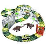Ohuhu 230 Pezzi Pista Macchinine Dinosauro Cars Macchinine Giocattolo per Bambini per Bambini Flessibile Piste per Bambini Regalo Ragazza Ragazzo