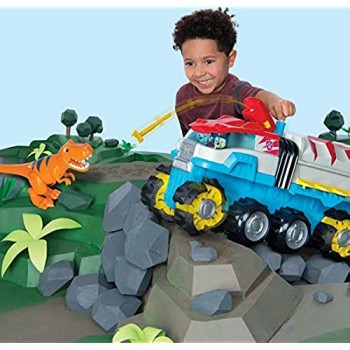 PAW Patrol veicolo di squadra motorizzato Dino Patroller Dino Rescue con esclusivi personaggi Chase e T. Rex