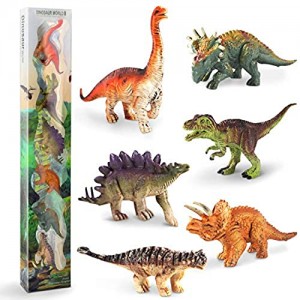 Sanlebi Mini Dinosauri Giocattolo- Realistic Giocattoli Figura Dinosauro Set Dino Gioco Animali Giocattolo per Bambini