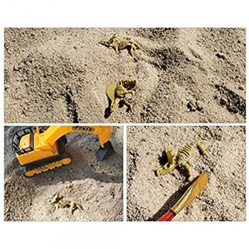SCSpecial 12 Pezzi Fossili di Dinosauro per Bambini Ossa di Dinosauro Scheletro Figure Giocattolo per Giochi scientifici Ricompense Dino Sand Dig - Set A