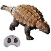 STOBOK - 1 gioco di dinosauri telecomandati per bambini da 3 a 12 anni per passeggiare e rugby giocattolo di Dinosauro T-Rex con occhi brillanti