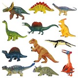 welltop 12 Confezioni di Giocattoli Jurassic Era Piece Dinosauri Mini Figure di Dinosauri Forniture educative realistiche per Feste di Dinosauro per 3 Anni includono Tyrannosaurus Rex