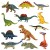 welltop 12 Confezioni di Giocattoli Jurassic Era Piece Dinosauri  Mini Figure di Dinosauri Forniture educative realistiche per Feste di Dinosauro per 3 Anni includono Tyrannosaurus Rex