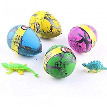 Wenosda Dino Dinosaur Dragon Eggs Hatching Growing Toy Grande Pack di 6 Pezzi crepa Colorata