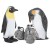 Giocattolo modello animale mondo di animali in miniatura Figure di animali Decorazione desktop Pinguini Giocattolo modello Home Office Ripiani da tavolo Decor Regali per(King Penguins Set)
