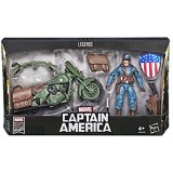 Hasbro Marvel Legends Series- Captain America con Veicolo ed Accessori Multicolore E4704CB0
