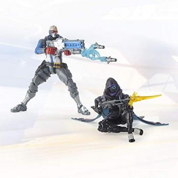 Hasbro Overwatch Ultimates Series Soldier 76 e Shrike Action Figure da Collezione da 15 cm con Accessori Doppia Pelle Ispirati al Videogioco