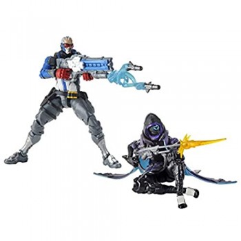 Hasbro Overwatch Ultimates Series Soldier 76 e Shrike Action Figure da Collezione da 15 cm con Accessori Doppia Pelle Ispirati al Videogioco