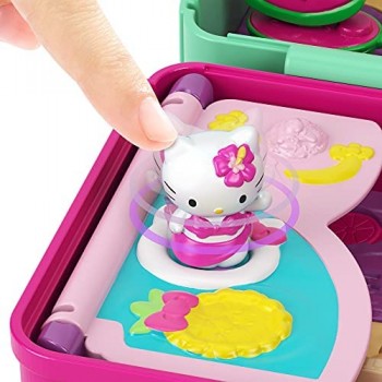 Hello Kitty Astuccio Spiaggia Tutti Frutti Tema Cocomero con 2 Mini Personaggi Blocco per Appunti e Accessori Giocattolo per Bambini 3+Anni GVC40