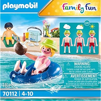 PLAYMOBIL Family Fun 70112 - Bagnante con Canotto Galleggiante dai 4 Anni