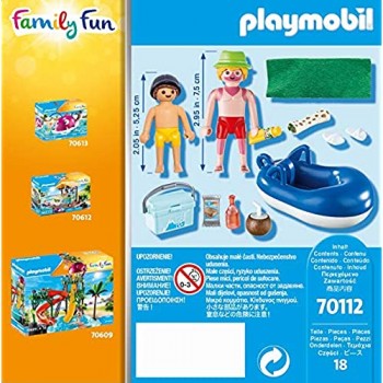 PLAYMOBIL Family Fun 70112 - Bagnante con Canotto Galleggiante dai 4 Anni