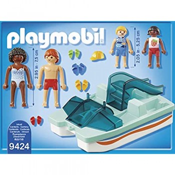 Playmobil- Pedalò Set di Gioco con Personaggi e Accessori Multicolore 9424