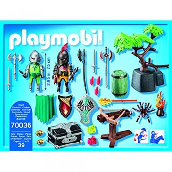 Playmobil- Starter Pack Assalto al Tesoro dei Cavalieri Figurine D\'azione e Accessori Set da Giocco Multicolore 70036