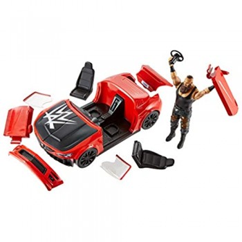 WWE - Wrekkin\' Slam Mobile Braun Strowman con Macchina Set da Gioco Auto Distruttibile e Personaggio Articolato GDC21