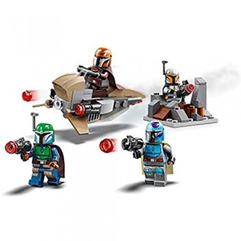 LEGO Star Wars Battle Pack Mandalorian Set da Battaglia con 4 Minifigure  Speeder Bike e Mini Forte di Difesa 75267
