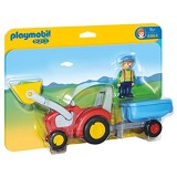 Playmobil 1.2.3 6964 - Trattore con Rimorchio dai 18 mesi