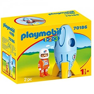 Playmobil 1.2.3 70186 - Razzo con Astronauta dai 18 mesi