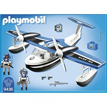 Playmobil- Action Giocattolo Idrovolante della Polizia Multicolore 9436
