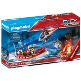 Playmobil City Action 70335 - Missione Antincendio con Elicottero e Gommone dai 4 anni