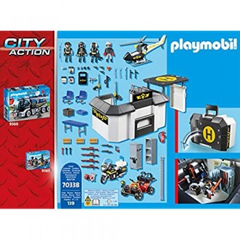 Playmobil City Action 70338 - Centrale dell\'Unità Speciale Portatile dai 4 anni