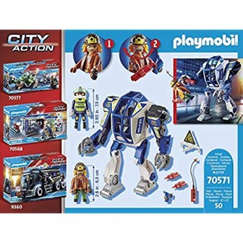 PLAYMOBIL City Action 70571 - Robot della Polizia e Bandito dai 4 ai 10 Anni
