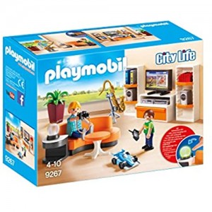 Playmobil City Life 9267 - Soggiorno con Mobile TV dai 4 anni