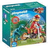 Playmobil Dinos 9431 - Playmobil 9431 - Moto Da Cross E Raptor dai 4 anni
