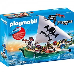 Playmobil Pirates 70151 - Nave pirata con motore subacqueo dai 4 anni