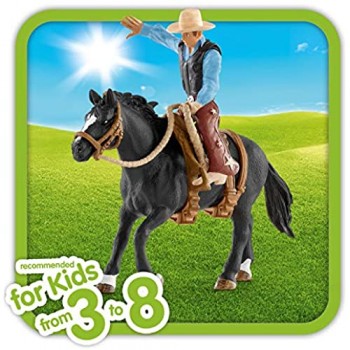 SCHLEICH- Cavallo da Rodeo con Cowboy 41416