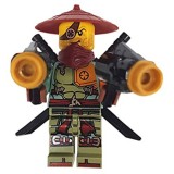LEGO Ninjago: Minifigure Ronin Ninja Ghost Shadow con armi