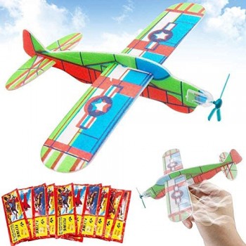 BESTZY Plane Models Flying Plane Toys Aereo Aliante Schiuma Aliante Aereo 24 Confezione da 8 Pollici Filler per Borse da Festa premi di Carnevale Giochi all\'aperto per Bambini