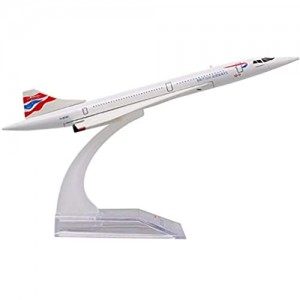 Modellino pressofuso modello British Concorde aereo modello 16 cm modelli precostruiti e pressofusi scala 1:400.