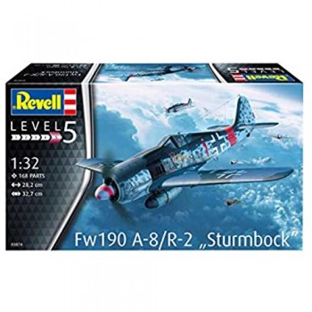 Revell-Fw190 A-8/R-2 Sturmbock Kit di Modelli in plastica Multicolore 1/32 03874