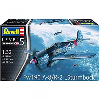 Revell-Fw190 A-8/R-2 Sturmbock Kit di Modelli in plastica Multicolore 1/32 03874